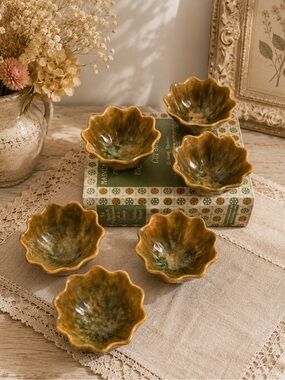 BEAUCEWARE Yellow & Green Small Bowls Set Vintage